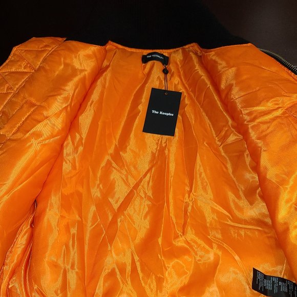 THE KOOPLES MAROON BOMBER JACKET WITH ORANGE LINING - Picture 11 of 15